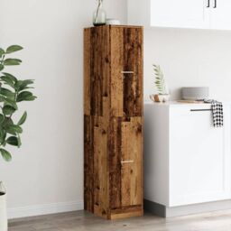 Berkfield Home Apothecary Cabinet Old Wood 30x41x144.5 cm Engineered Wood in Brown - thumbnail 4