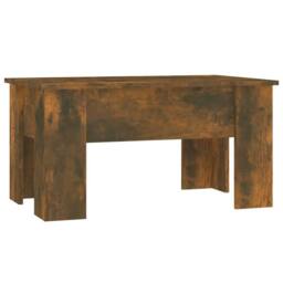 Berkfield Home Coffee Table Smoked Oak 79x49x41 cm Engineered Wood in Brown - Size: 79 x 49 x 41 cm - thumbnail 1
