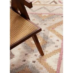 THE RUGS Roya Afghan Kelim Runner Rug Handwoven Flatweave Jute Cotton in Cream - Size: 160 cm x 230 cm - thumbnail 6
