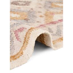 THE RUGS Roya Afghan Kelim Runner Rug Handwoven Flatweave Jute Cotton in Cream - Size: 160 cm x 230 cm - thumbnail 4