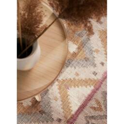 THE RUGS Roya Afghan Kelim Runner Rug Handwoven Flatweave Jute Cotton in Cream - Size: 160 cm x 230 cm - thumbnail 9