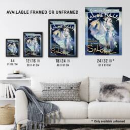 "Artery8 Salome Ballet Vintage Advert Vintage Wall Art Print de Feure in Blue - Size: W12"" x H16""" - thumbnail 3