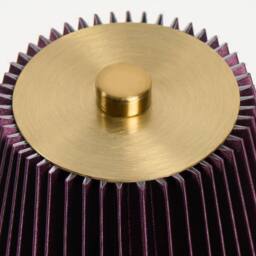 OHS Pleated Bedside Lamp LED Rechargeable Cordless Night Light in Burgundy - thumbnail 6