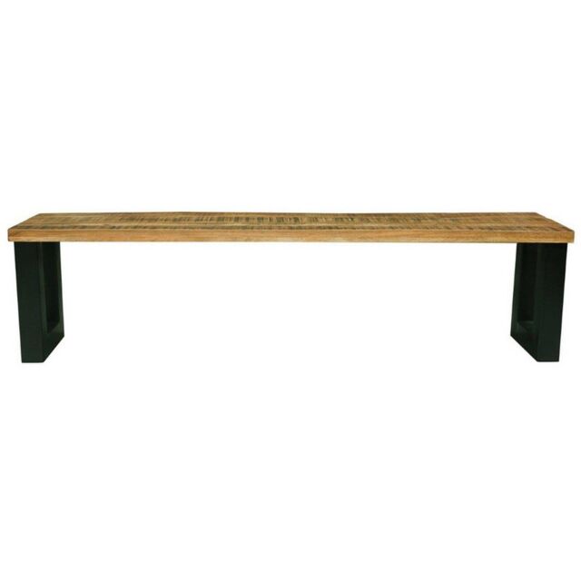 Jaipur Furniture Ltd Induse Bench - Mango Wood/Iron - L44 x W180 x H45 cm - Mango PP Saw Finish in Brown - image 1