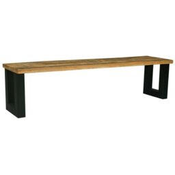 Jaipur Furniture Ltd Induse Bench - Mango Wood/Iron - L44 x W180 x H45 cm - Mango PP Saw Finish in Brown - thumbnail 2