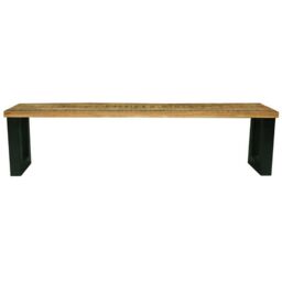 Jaipur Furniture Ltd Induse Bench - Mango Wood/Iron - L44 x W180 x H45 cm - Mango PP Saw Finish in Brown - thumbnail 1