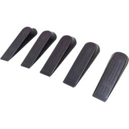 St Helens Black Plastic Door Stops Pack Of 5 - thumbnail 1