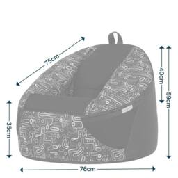 icon Alpha Kids Gaming Bean Bag Childrens Beanbag - Size: Small - thumbnail 8