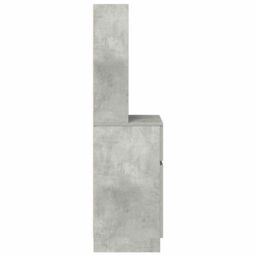 Berkfield Home Bedside Cabinet Concrete Grey 39x35x125 cm Engineered Wood - Size: 39 x 35 x 125 cm - thumbnail 7