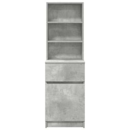 Berkfield Home Bedside Cabinet Concrete Grey 39x35x125 cm Engineered Wood - Size: 39 x 35 x 125 cm - thumbnail 6