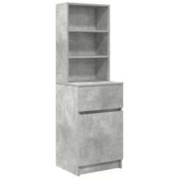 Berkfield Home Bedside Cabinet Concrete Grey 39x35x125 cm Engineered Wood - Size: 39 x 35 x 125 cm - thumbnail 2