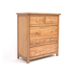 Cabinet Bits Trivento 5 Drawer Chest of Drawers Chrome Knob in Natural - thumbnail 3