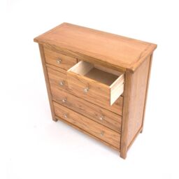 Cabinet Bits Trivento 5 Drawer Chest of Drawers Chrome Knob in Natural - thumbnail 5