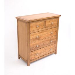 Cabinet Bits Trivento 5 Drawer Chest of Drawers Chrome Knob in Natural - thumbnail 4