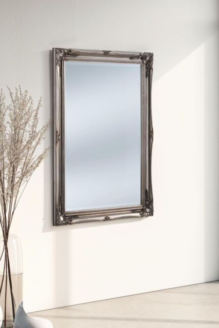 Yearn Mirrors French style carved mirror silver 105x75cm - Size: 105x75 cm - image 1