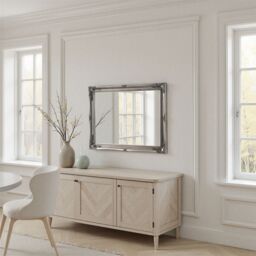Yearn Mirrors French style carved mirror silver 105x75cm - Size: 105x75 cm - thumbnail 4