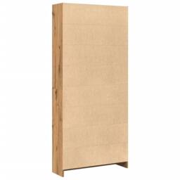 Berkfield Home Decorative Bookcase Artisian Oak 80x24x176 cm Engineered Wood in Brown - Size: 80 x 24 x 176 cm - thumbnail 6