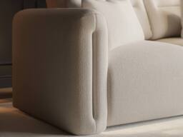 Solace+Co Mabel 2 Seater Fabric Sofa in Beige - thumbnail 3