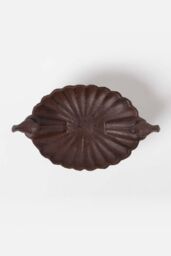 Homescapes Decorative Birds Scalloped Oval Bird Bath Cast Iron in Brown - thumbnail 4
