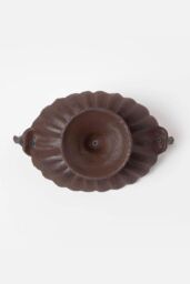 Homescapes Decorative Birds Scalloped Oval Bird Bath Cast Iron in Brown - thumbnail 6