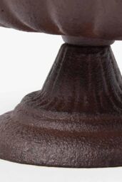 Homescapes Decorative Birds Scalloped Oval Bird Bath Cast Iron in Brown - thumbnail 5
