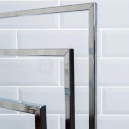 Home Discount Bath Vida 3 Tier Towel Stand Square Freestanding Storage in Metallic Silver - thumbnail 5