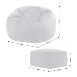 icon Kingston Classic Velvet Bean Bag Chair & Pouffe Pink Bean Bag Chair in Teal - thumbnail 6