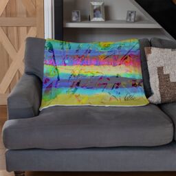 Benjamin Tate Design Branches Blanket in Natural - Size: 120 cm x 150 cm - thumbnail 2