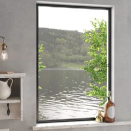 Berkfield Home Insect Screen for Windows Anthracite 90x120 cm in Black - thumbnail 1