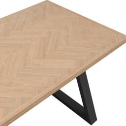 Wyld Haus Balbriggan Natural Black Rectangular Dining Table L180cm - thumbnail 4