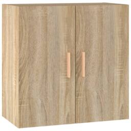 Berkfield Home Wall Cabinet Sonoma Oak 60x30x60 cm Engineered Wood in Brown - Size: 60 x 30 x 60 cm - thumbnail 2