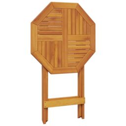 Berkfield Home Folding Garden Table √ò60x75 cm Solid Wood Acacia in Brown - Size: 60x75 cm - thumbnail 8