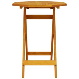 Berkfield Home Folding Garden Table √ò60x75 cm Solid Wood Acacia in Brown - Size: 60x75 cm - thumbnail 4