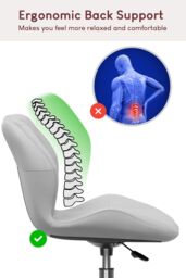 Home Discount Vida Designs Geo Adjustable Chair UKFR Fabric Armrest Ergonomic in White - thumbnail 5