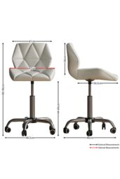 Home Discount Vida Designs Geo Adjustable Chair UKFR Fabric Armrest Ergonomic in White - thumbnail 3