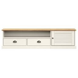 Berkfield Home TV Cabinet VIGO White 156x40x40 cm Solid Wood Pine - Size: 156 x 40 x 40 cm - thumbnail 5