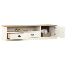 Berkfield Home TV Cabinet VIGO White 156x40x40 cm Solid Wood Pine - Size: 156 x 40 x 40 cm