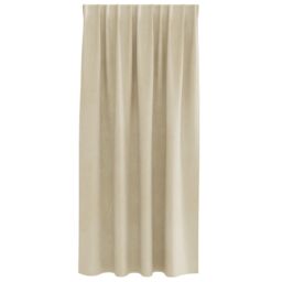 Berkfield Home Blackout Curtains with Top Tape 2 pcs Cream Velvet - thumbnail 3