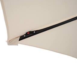 Monstershop LED Cantilever Parasol 3m With Half Fan Base - Cream in Beige - thumbnail 9