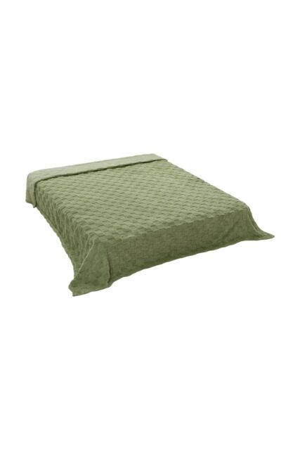 Living and Home Reversible Soft Checkered Throw Blanket in Green - Size: Small