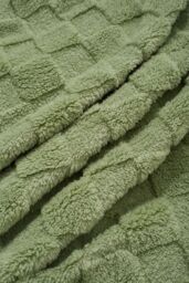 Living and Home Reversible Soft Checkered Throw Blanket in Green - Size: Small - thumbnail 3