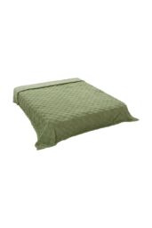 Living and Home Reversible Soft Checkered Throw Blanket in Green - Size: Small - thumbnail 1