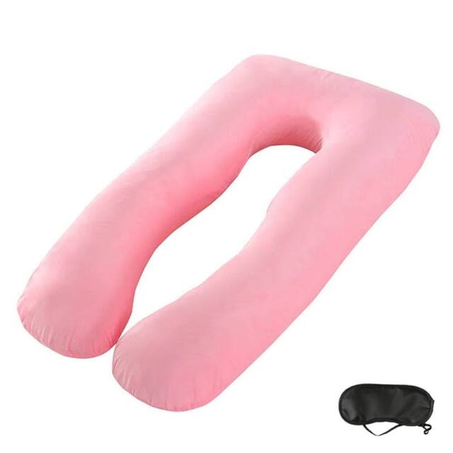 VOGREX Women's Pink U-Shaped Maternity Pillow with Removable Washable Cover - image 1