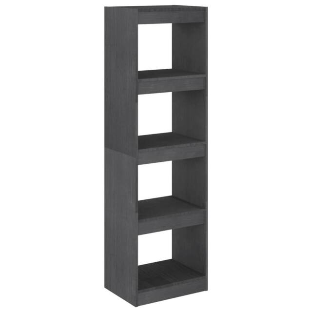 Berkfield Home Book Cabinet Room Divider Grey 40x30x135.5 cm Pinewood - image 1