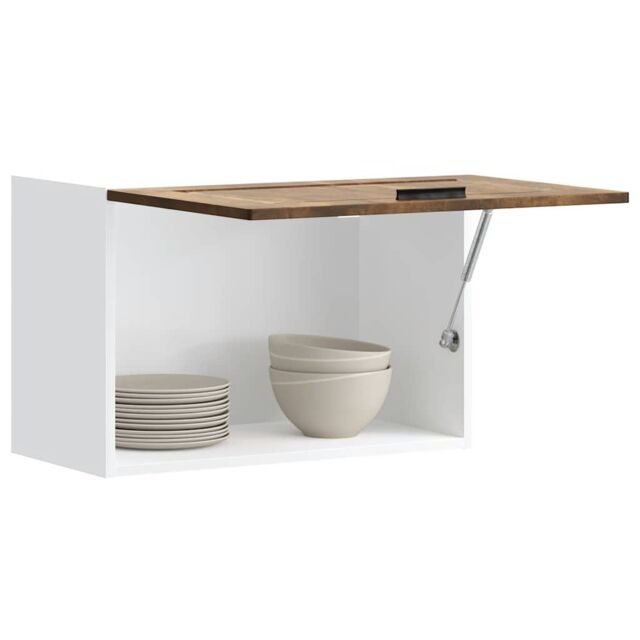 Berkfield Home Kitchen Wall Cabinet Porto Smoked Oak Engineered Wood in Brown - image 1