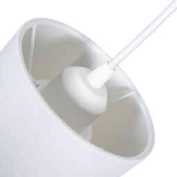 Happy Homewares Contemporary & Stylish Linen Fabric Lamp Shade in White - Size: 6 inches - thumbnail 4