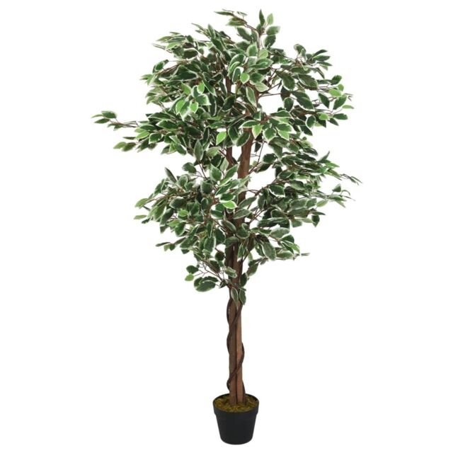 Berkfield Home Artificial Ficus Tree 1260 Leaves 200 cm Green - image 1