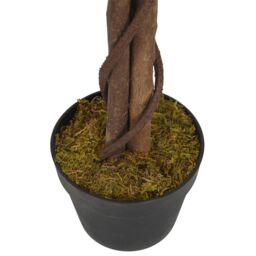 Berkfield Home Artificial Ficus Tree 1260 Leaves 200 cm Green - thumbnail 4
