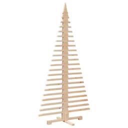 Berkfield Home Wooden Christmas Tree for Decoration 180 cm Solid Wood Pine in Brown - thumbnail 2