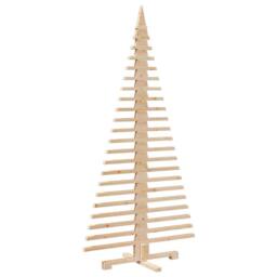 Berkfield Home Wooden Christmas Tree for Decoration 180 cm Solid Wood Pine in Brown - thumbnail 5